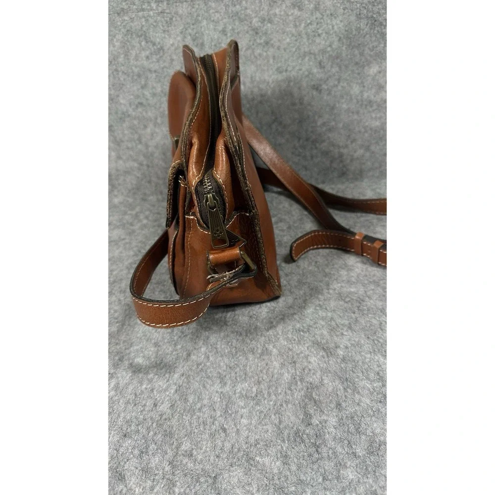 Patricia Nash Heritage Collection Maxela Tan Crossbody Bag Zipper Gold Hardware